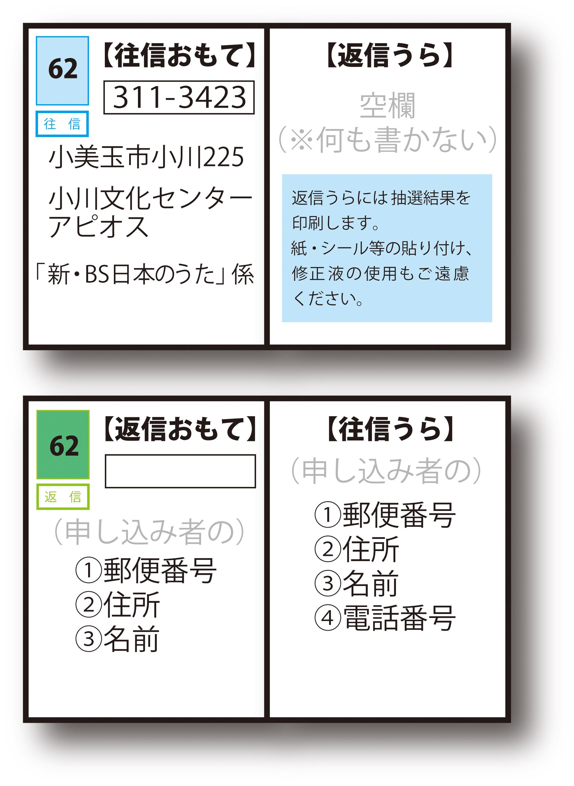 はがき表裏 はがき表裏