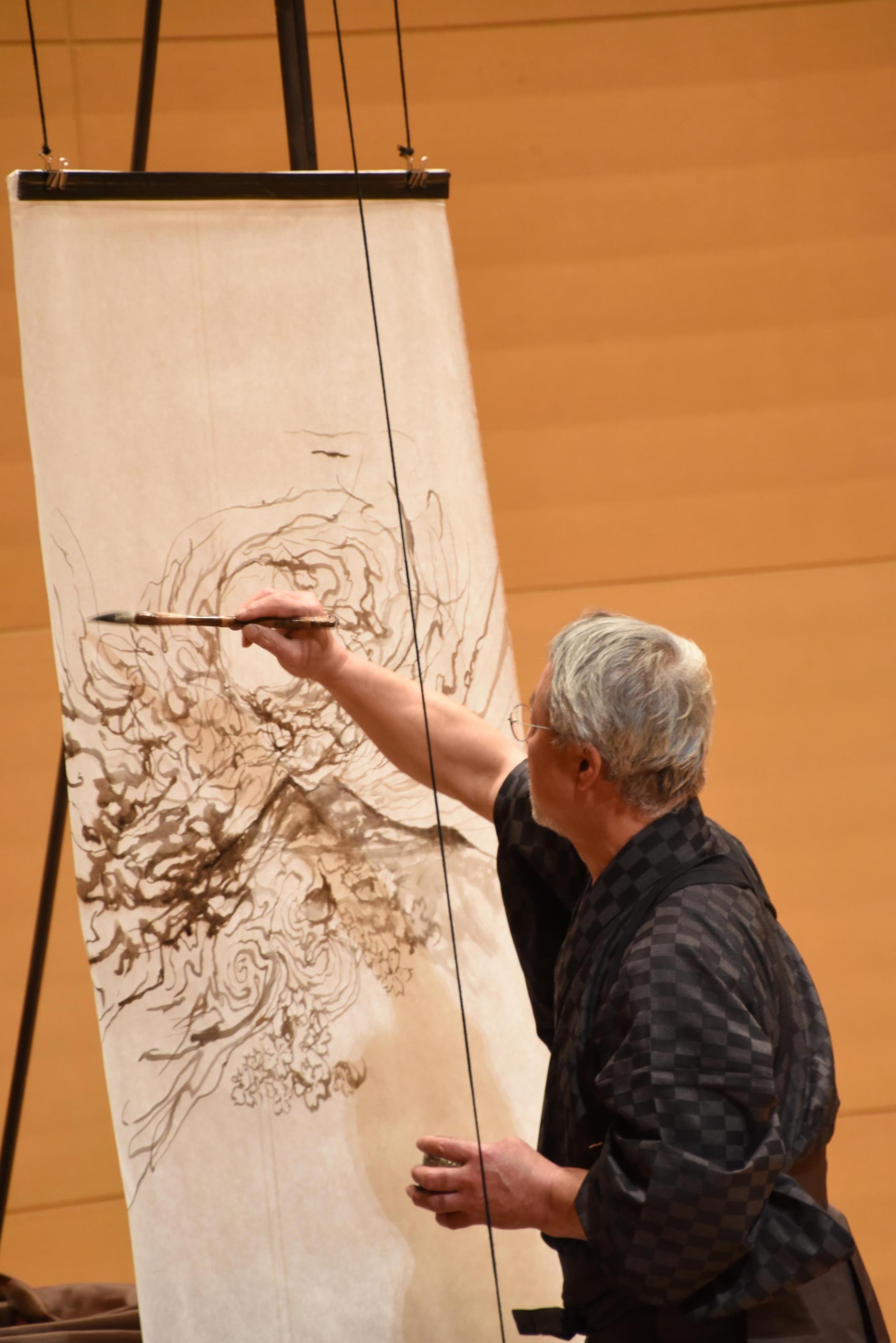 ライブペインティングの様子