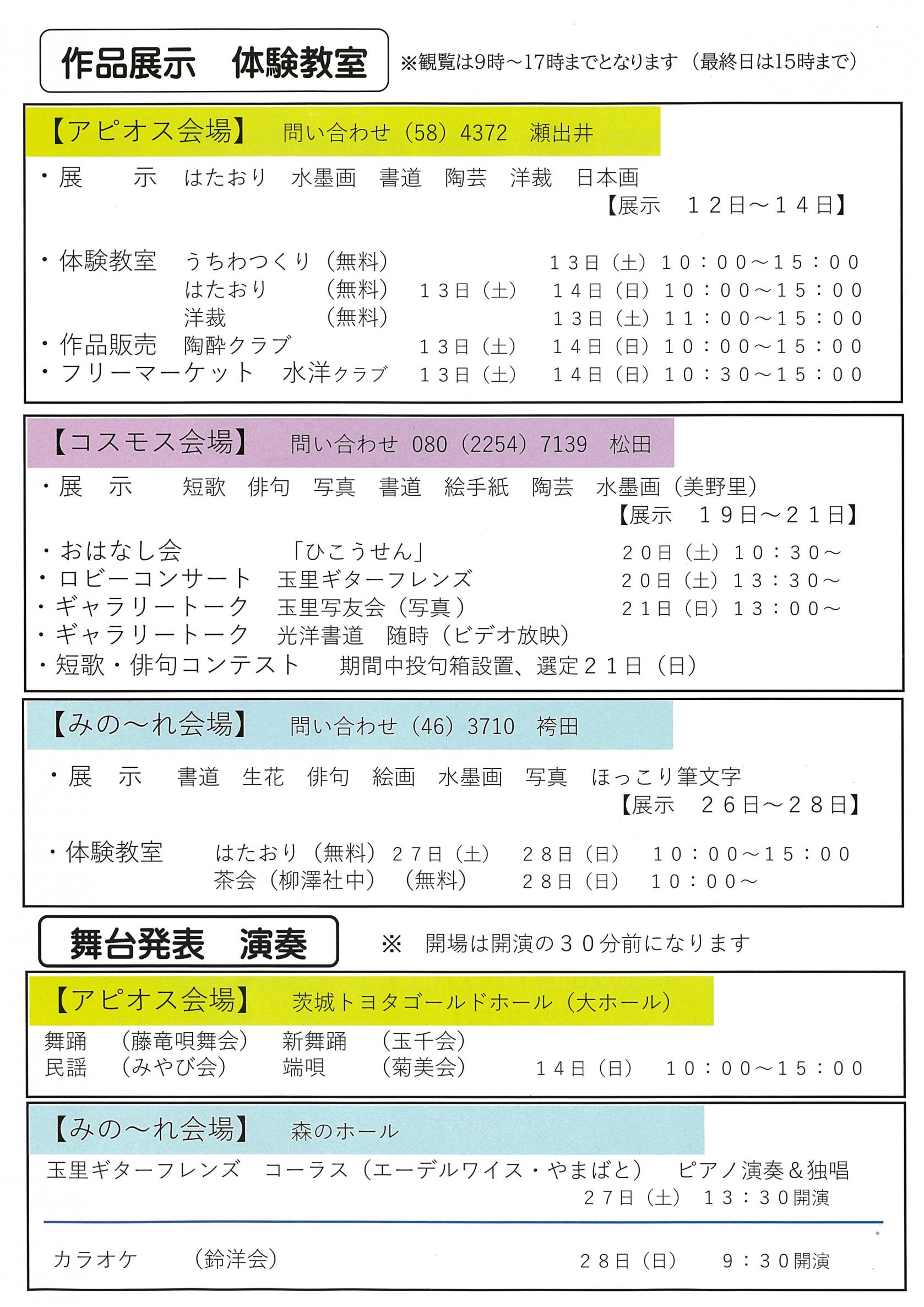 文化協会祭チラシ裏