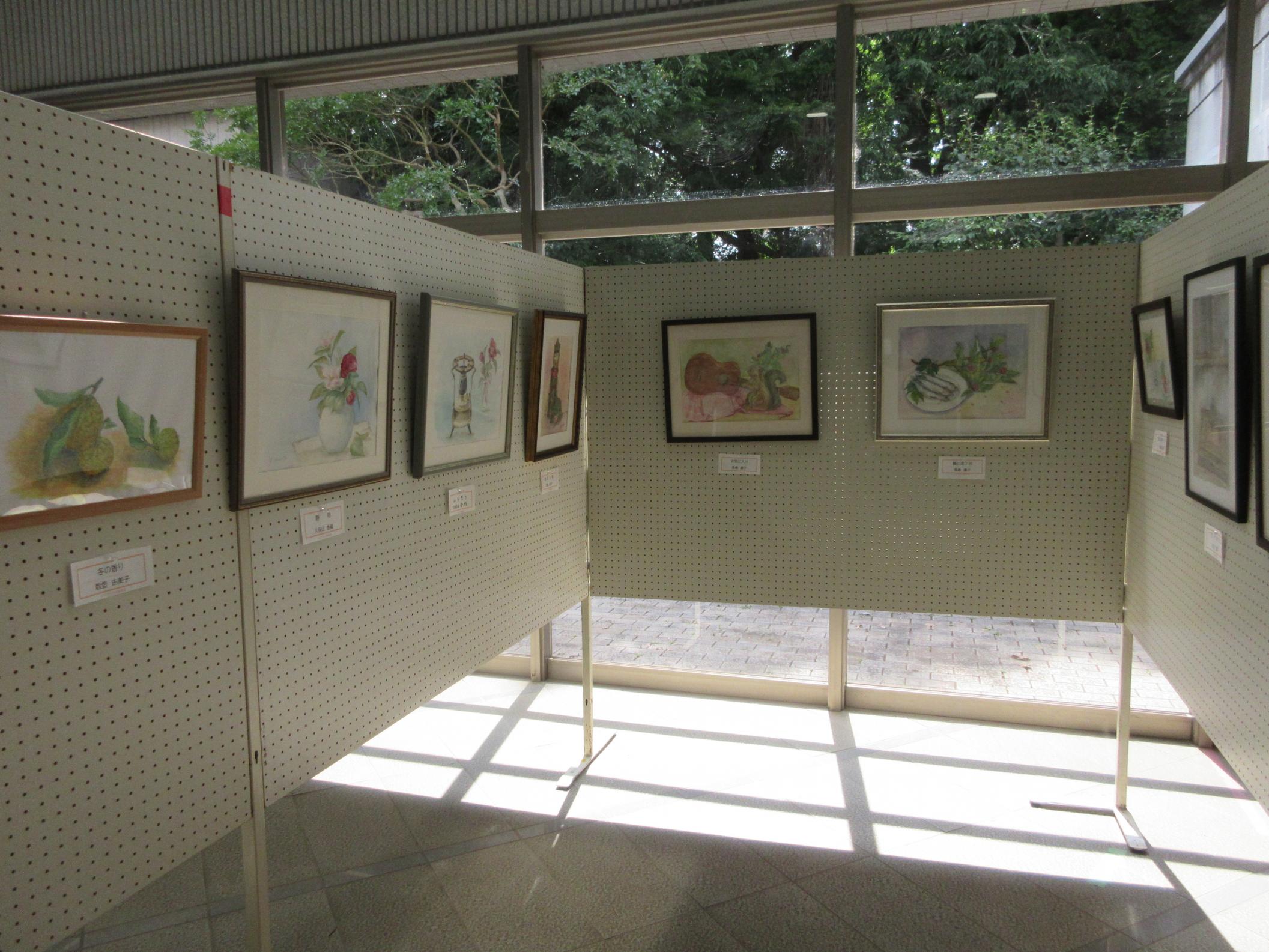 水彩画の展示 水彩画の展示